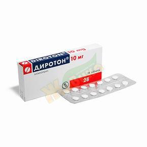 Изображение товара Диротон таб 10мг №28 Лизиноприл для лечения гипертензии сердечной недостаточности