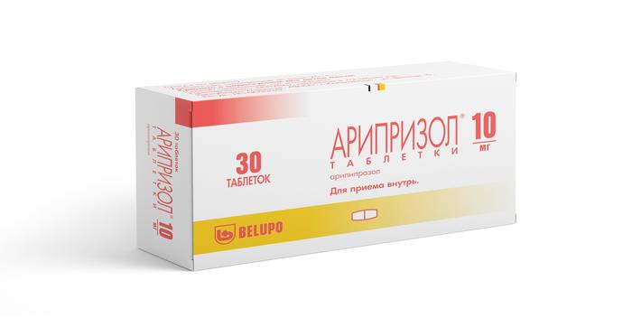 Изображение товара Арипризол таб 10мг №30 для лечения шизофрении и биполярного расстройства