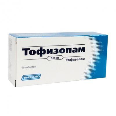 Изображение товара Тофизопам 50 мг таблетки №20 и №60 для лечения психических расстройств