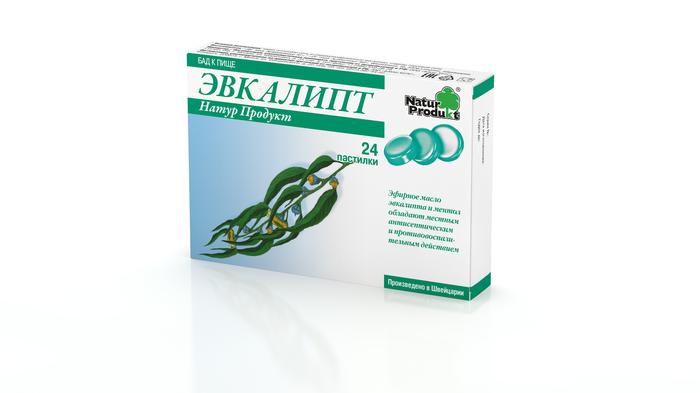 Изображение товара НАТУР ПРОДУКТ Эвкалипт пастилки бад №24