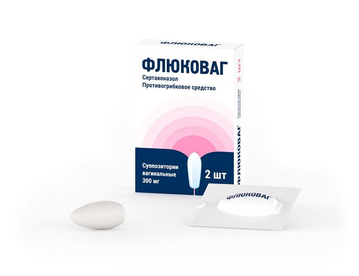 Изображение товара Флюковаг супп. вагинальные 300мг №2 (Сертаконазол)