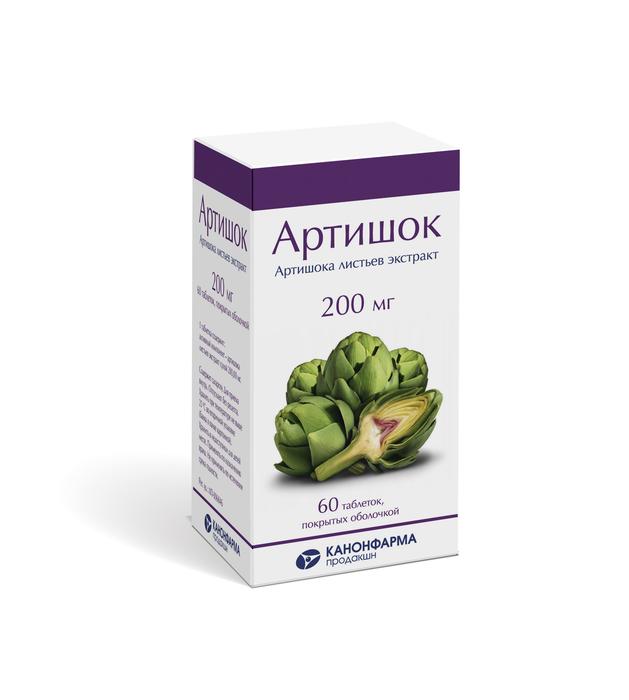 Изображение товара Артишок таб п/об №60 банка (Артишока листьев экстракт)