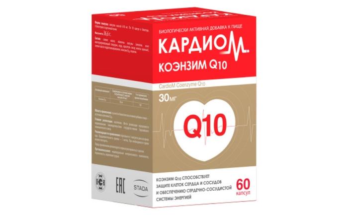 Изображение товара КардиоМ Коэнзим Q10 капсулы 30 мг 60 шт для здоровья сердца сосудов