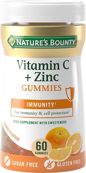 Изображение товара НЭЙЧЕС БАУНТИ Витамин С цинк пастилки жевательные апельсин №60