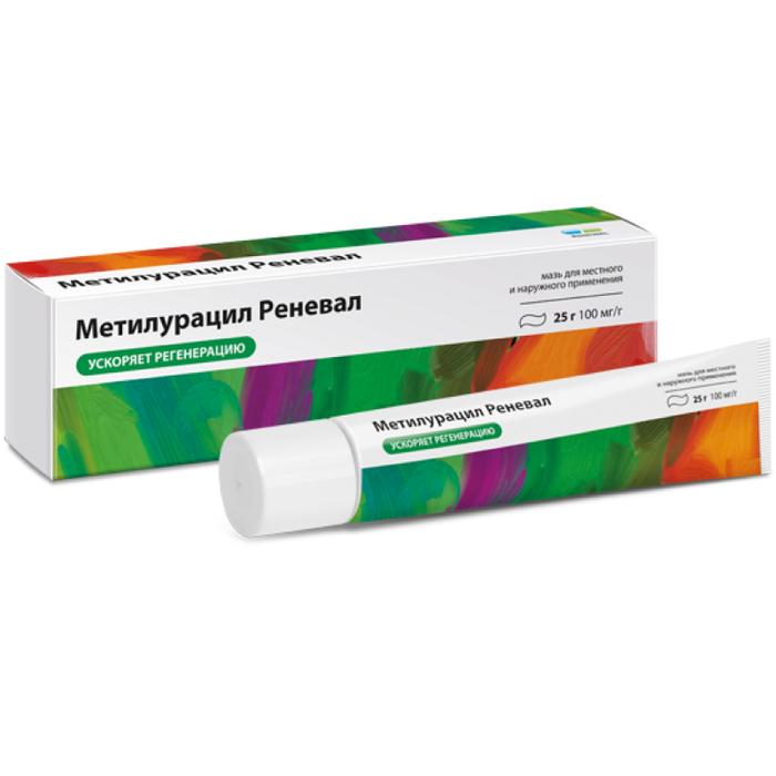 Изображение товара Метилурацил реневал мазь д/местн/наруж.прим. 10% 25г туба /renewal/ (Диоксометилтетрагидропиримидин)