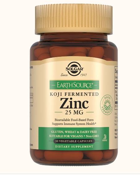 Изображение товара СОЛГАР Цинк 25мг в ферментированной культуре коджи капсулы 30 шт