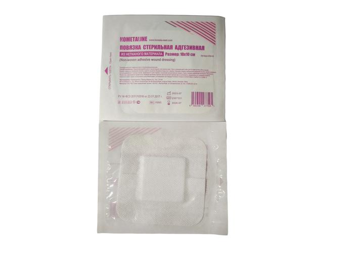 Изображение товара КОМЕТАЛАЙН повязка стер. адгезивная нетканый материал 10смх10см №1 (Kometaline)