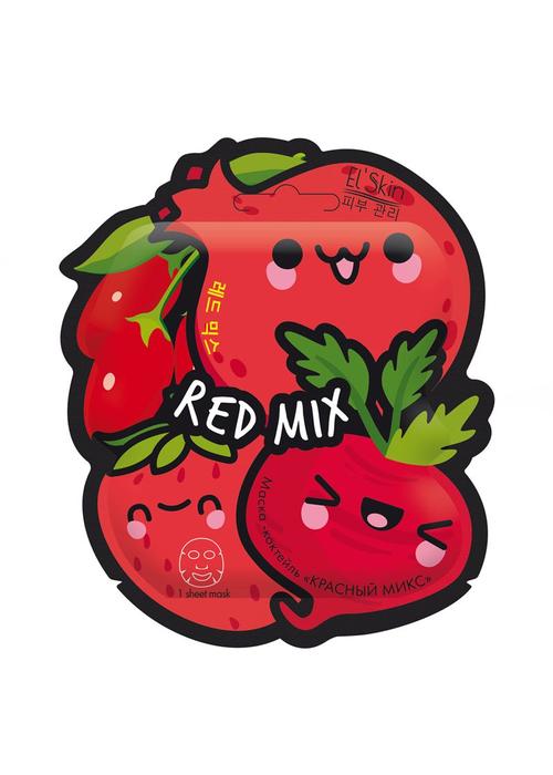 Изображение товара ЭЛЬ СКИН маска-коктейль тканевая красный микс es-983 (El'skin)