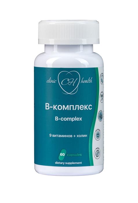 Изображение товара КЛИНИК ХЕЛС В-комплекс капсулы №60 поддержка нервной системы и энергии
