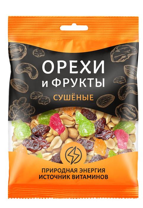 Изображение товара Смесь орехи и фрукты сушеные 100г