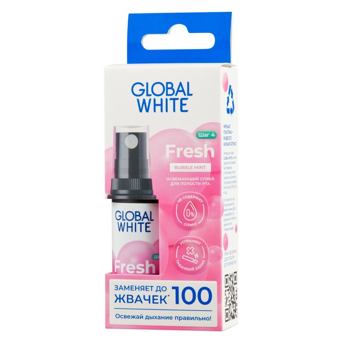 Изображение товара ГЛОБАЛ УАЙТ Фреш спрей для полости рта освежающий баббл минт 15мл