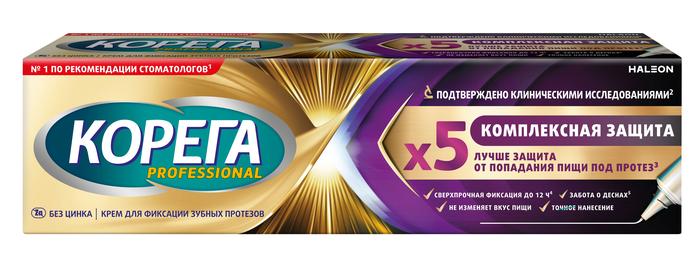 Изображение товара Крем для фиксации зубных протезов Корега Профешинал 40г комплексная защита
