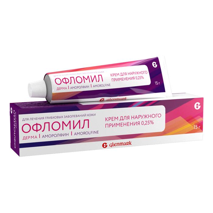 Изображение товара Офломил дерма крем д/наруж.прим. 0,25% 15г туба (Аморолфин)