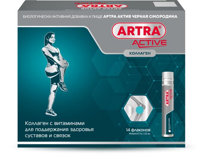 Изображение товара АРТРА Актив жидкость черная смородина 25 мл для поддержки суставов и костей