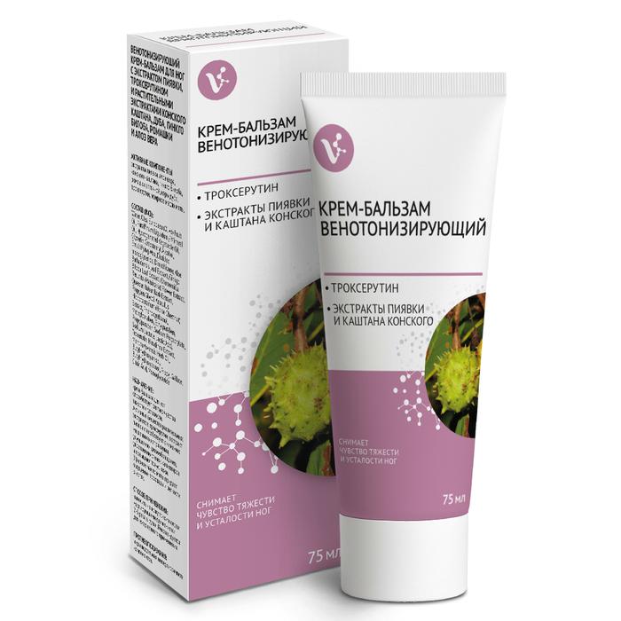 Изображение товара Венотонизирующий крем-бальзам для ног с экстрактом пиявки и троксерутином 75мл