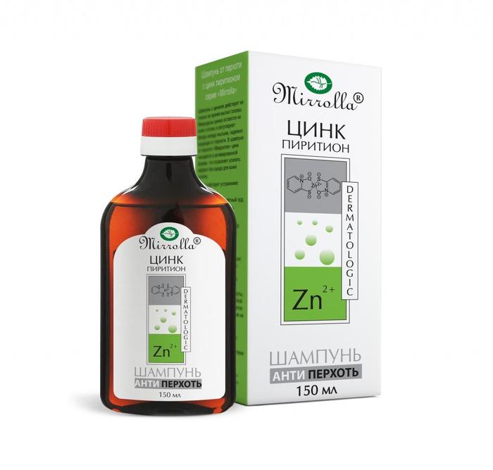 Изображение товара Мирролла шампунь против перхоти с цинк пиритионом 150 мл