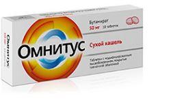 Изображение товара Омнитус таб с модиф.высв. п/об/пл 50мг №10 (Бутамират)