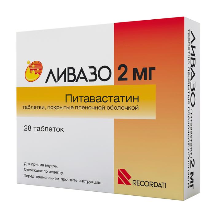 Изображение товара Ливазо таб п/об/пл 2мг №28 (Питавастатин)
