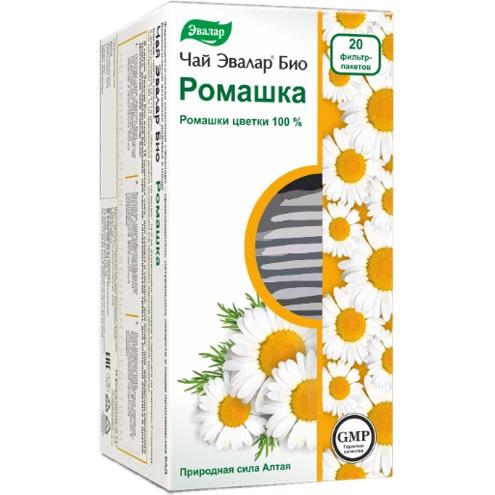 Изображение товара Чай био ромашка 1,5г ф/пак. №20 /эвалар/