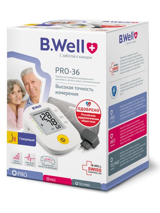 Изображение товара Автоматический тонометр БИ ВЕЛЛ PRO-36 с голосовым сопровождением