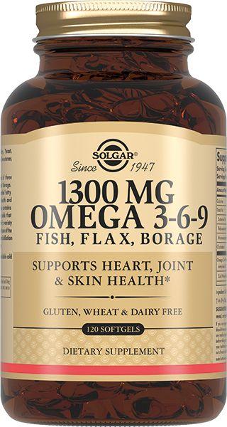Изображение товара СОЛГАР Комплекс жирных кислот 1300 омега 3-6-9 капс. №120