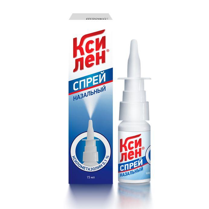 Изображение товара Ксилен спрей назальный 0,1% 15мл для снятия заложенности и насморка