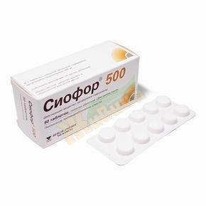 Изображение товара Сиофор 500 таблетки для лечения сахарного диабета тип 2