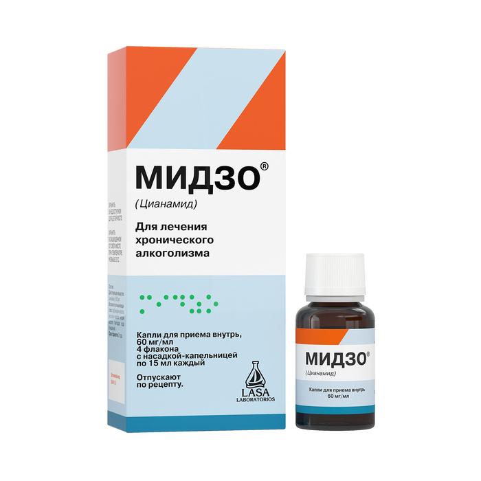 Изображение товара Мидзо капли 60 мг/мл для внутреннего применения 15 мл №4 Цианамид