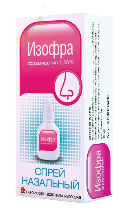 Изображение товара Изофра спрей наз. 15мл (Фрамицетин)