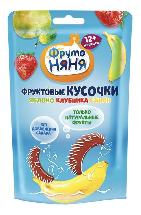 Изображение товара ФРУТОНЯНЯ фруктовые кусочки 15г яблоко/клубника/банан