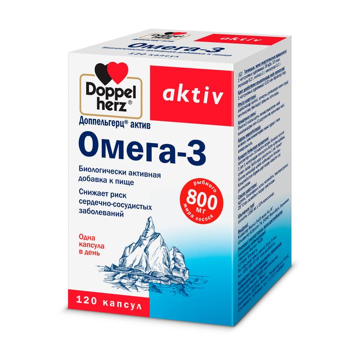 Изображение товара Доппельгерц Актив Омега-3 капсулы №120 для сердца и сосудов